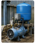 Residential well pump and pressure tank